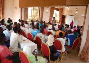 Facilitating a youth workshop for Champions of Change project funded by Plan International